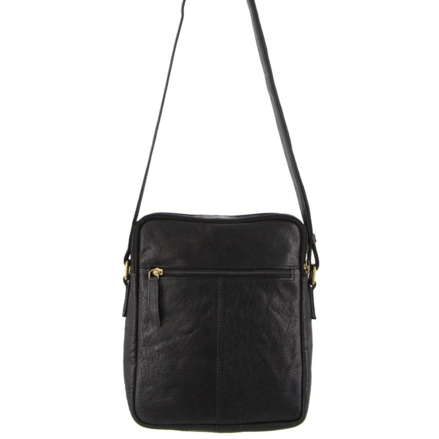 Pierre Cardin Leather Cross-Body Bag Black | 307451-SAN