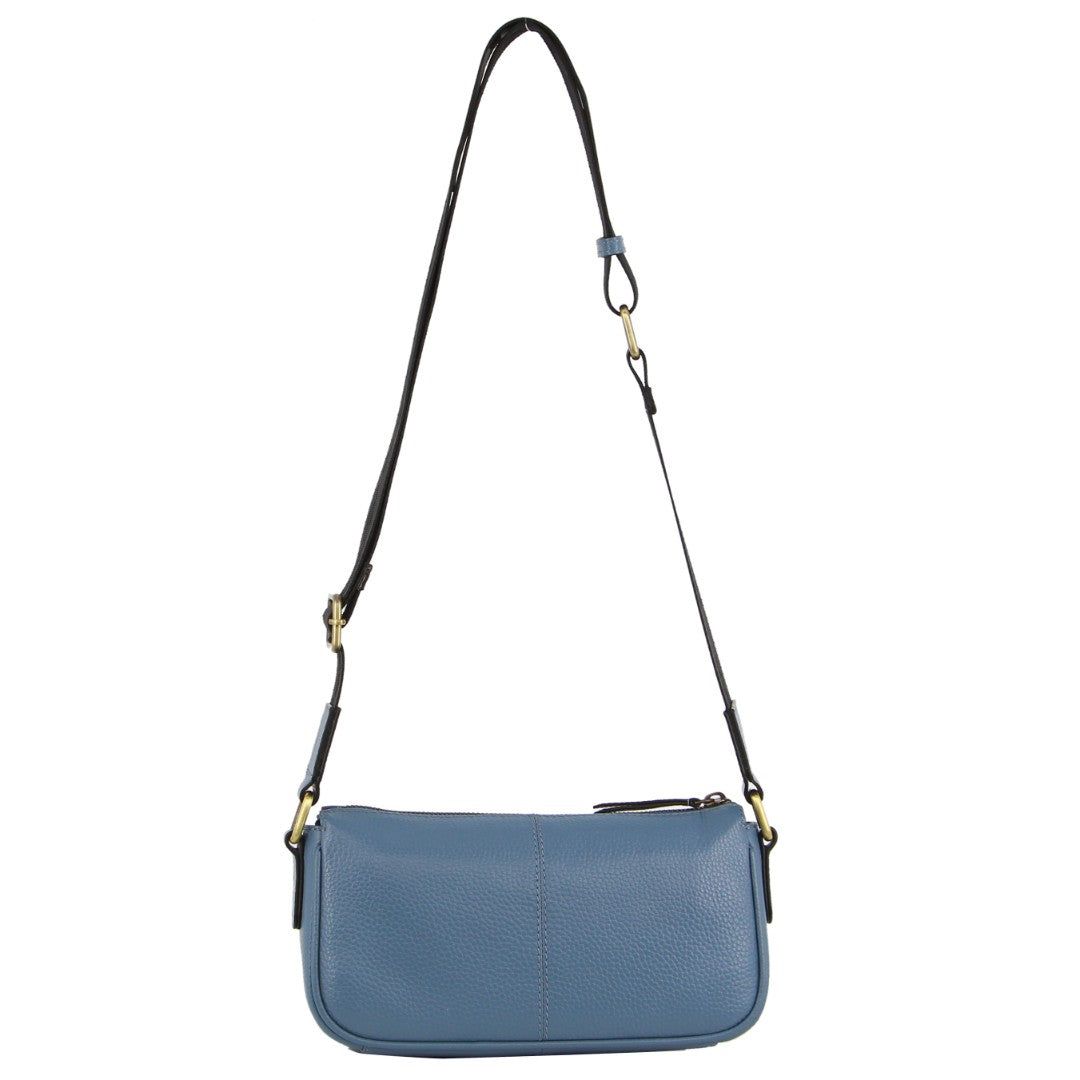 Pierre Cardin Leather Cross-Body Bag Blue | 243196-CTS