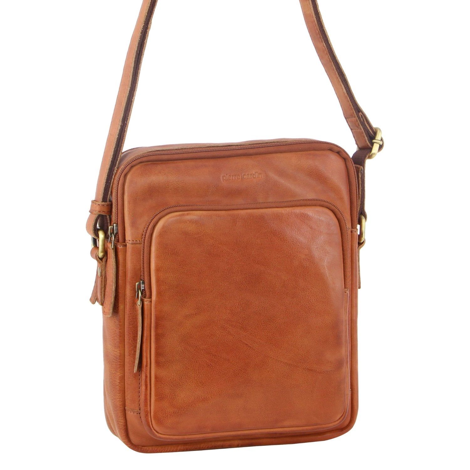 Pierre Cardin Leather Cross-Body Bag Brown | 897650-WHL