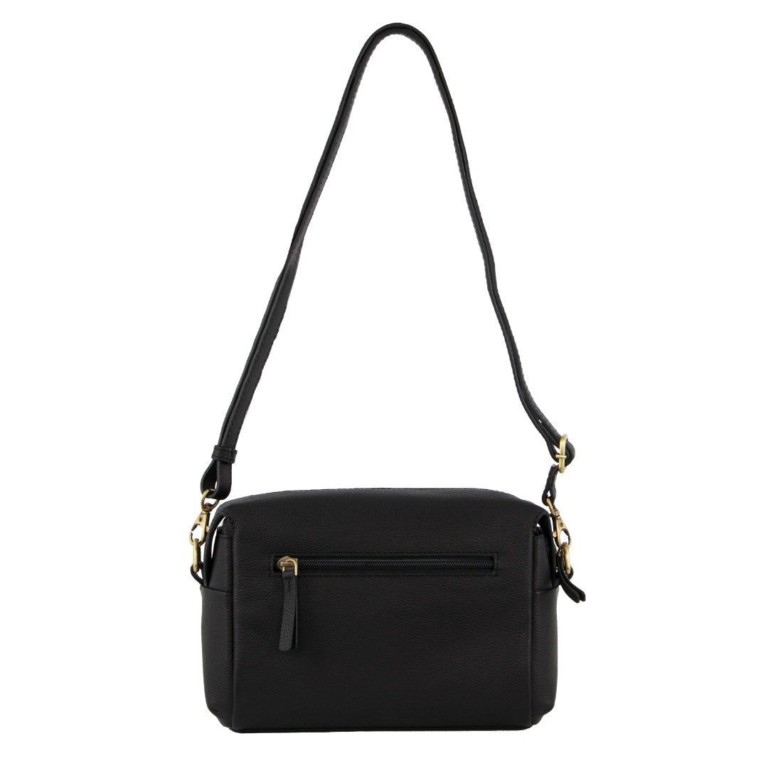 Pierre Cardin Leather Cross-Body Bag Clutch Black | 814062-DQZ