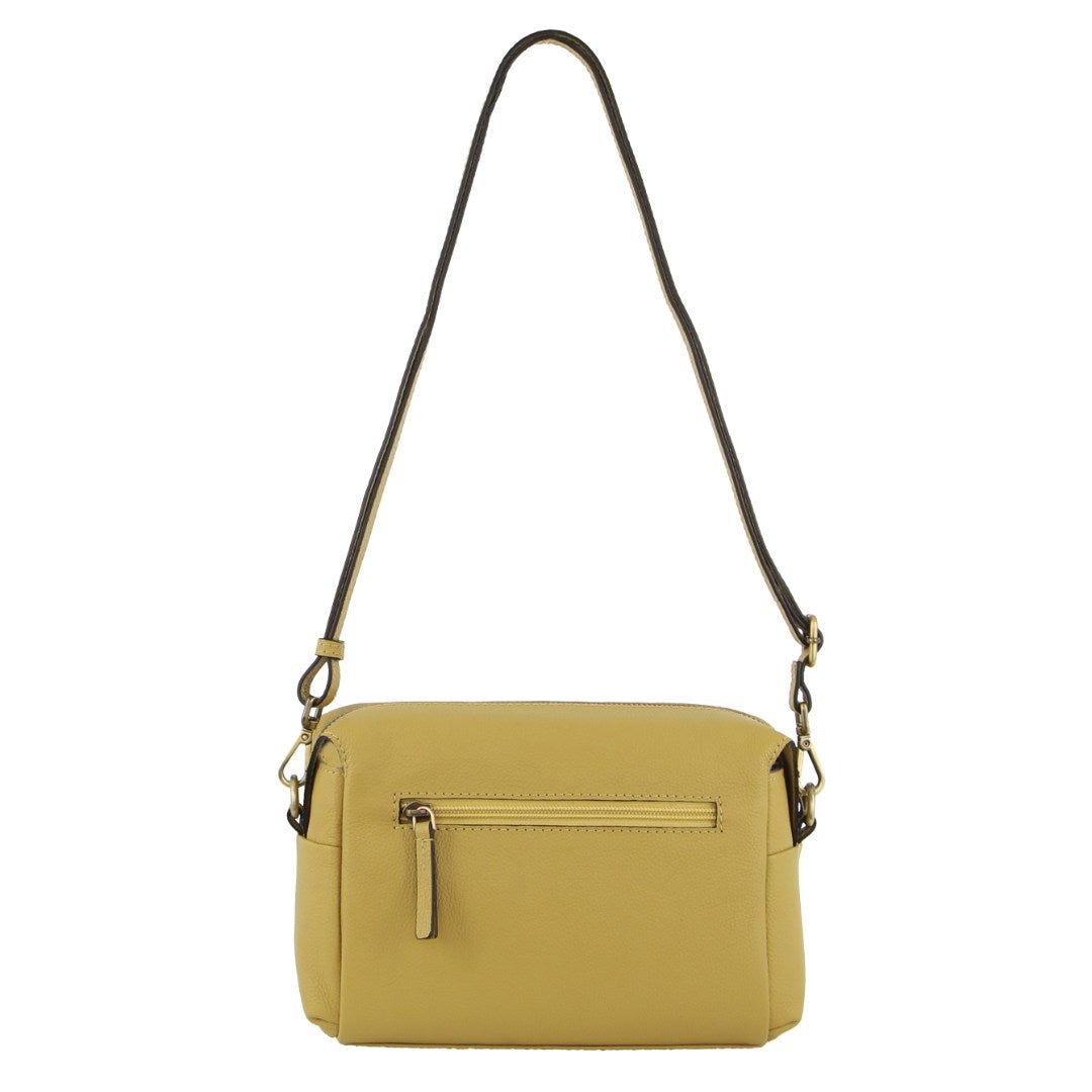 Pierre Cardin Leather Cross-Body Bag Clutch Yellow | 409832-NEP