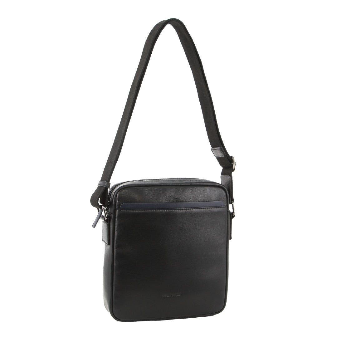 Pierre Cardin Leather Cross-Body Bag Navy | 345167-CZW