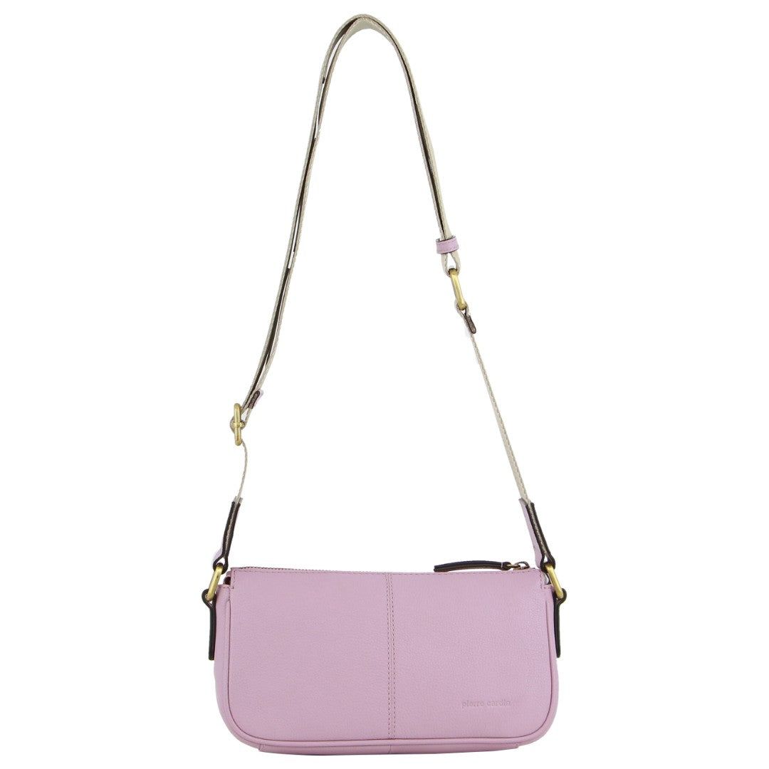 Pierre Cardin Leather Cross-Body Bag Pink | 842067-RZD