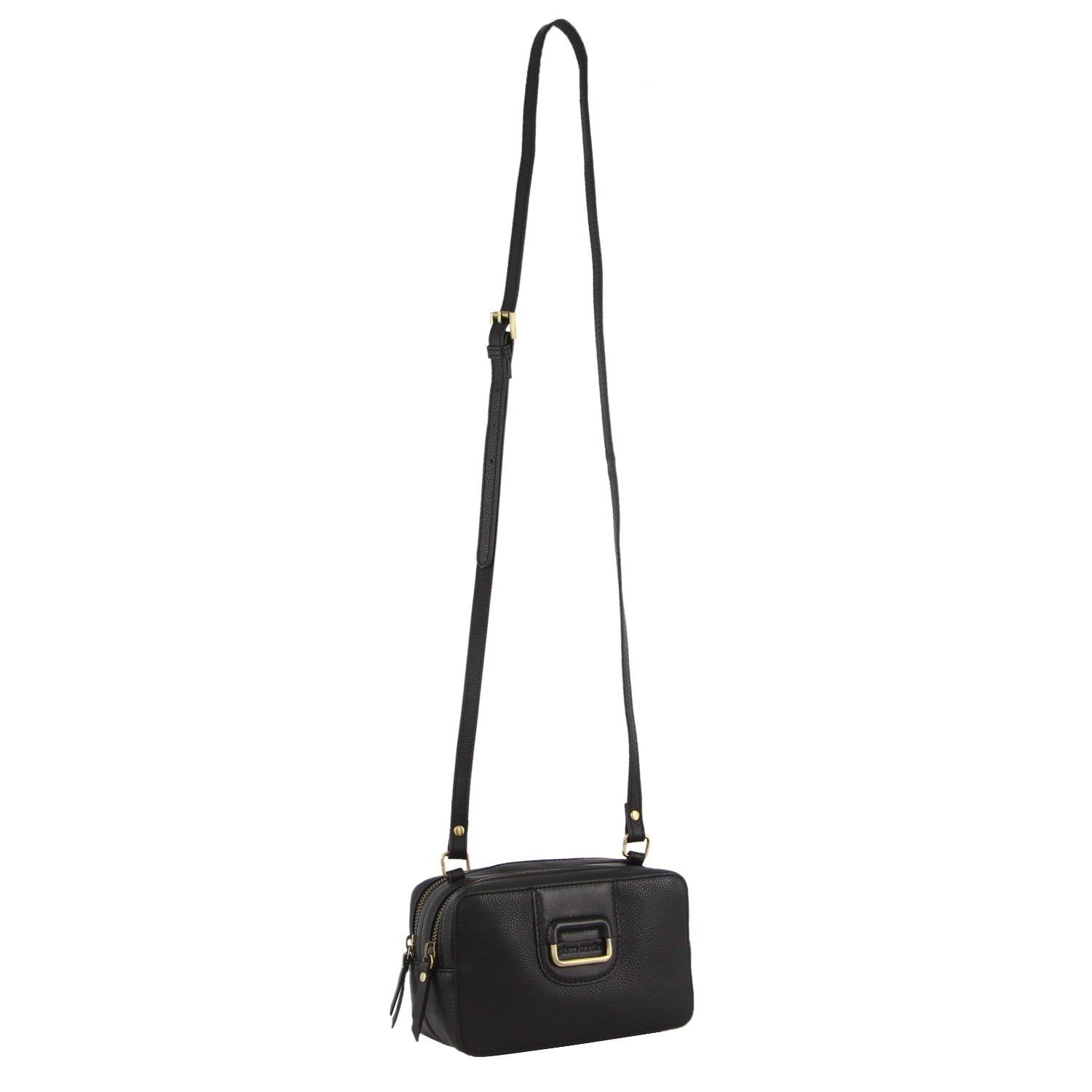 Pierre Cardin Leather Cross-Body Clutch Black | 358170-GWB