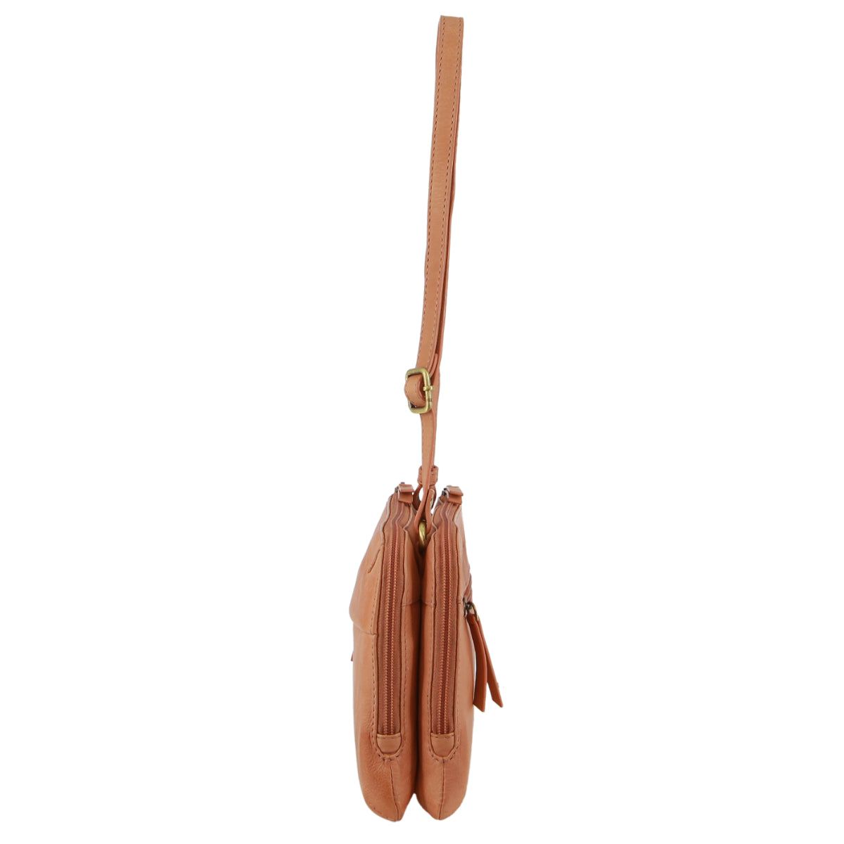 Pierre Cardin Leather Crossbody Bag Apricot | 761435-CLS