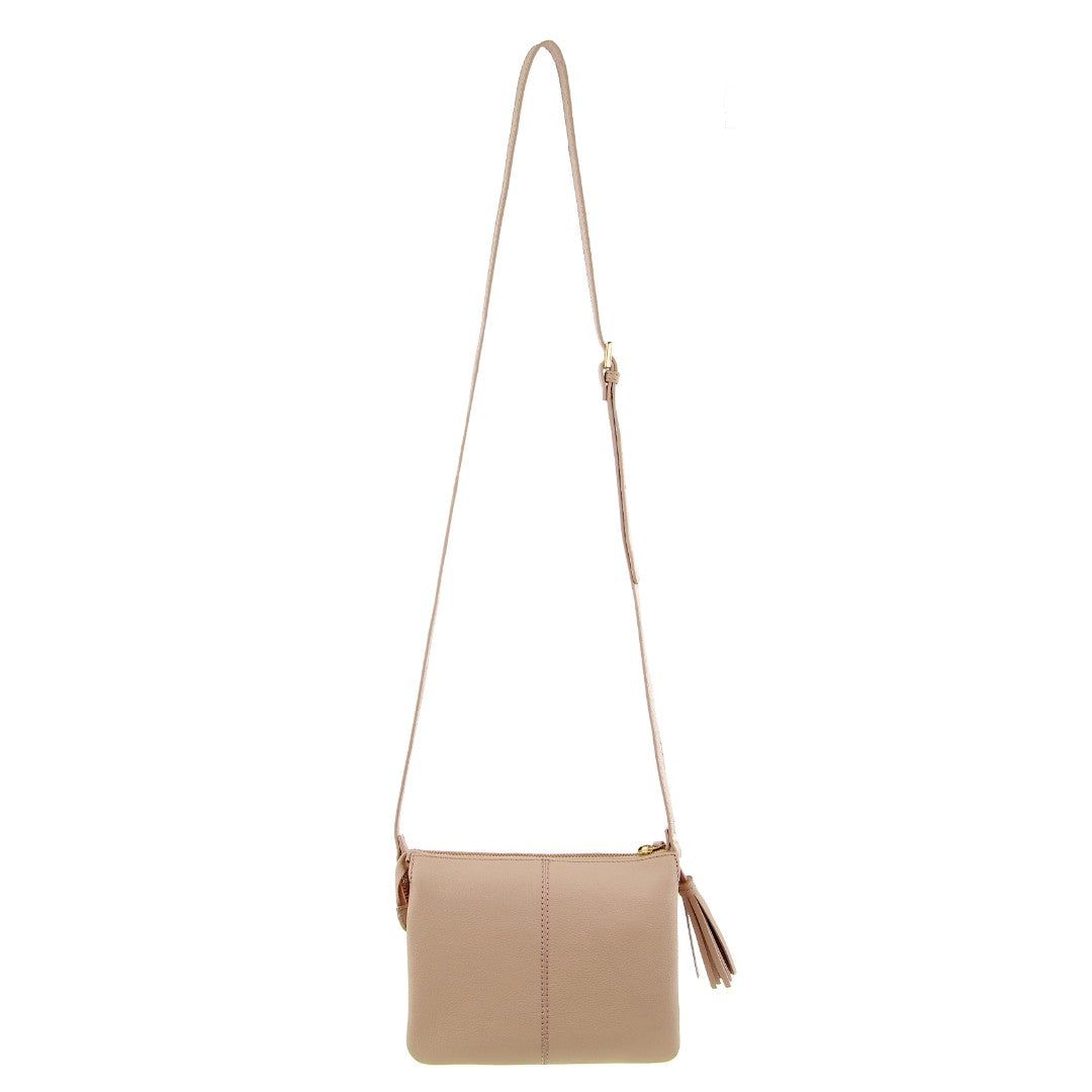 Pierre Cardin Leather Crossbody Bag Beige | 721980-RQT