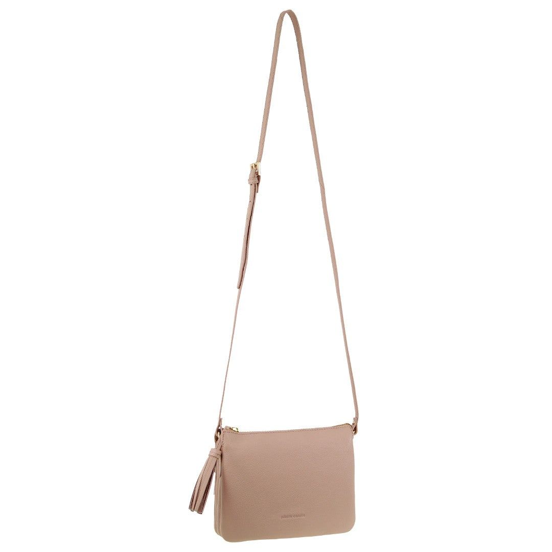 Pierre Cardin Leather Crossbody Bag Beige | 721980-RQT