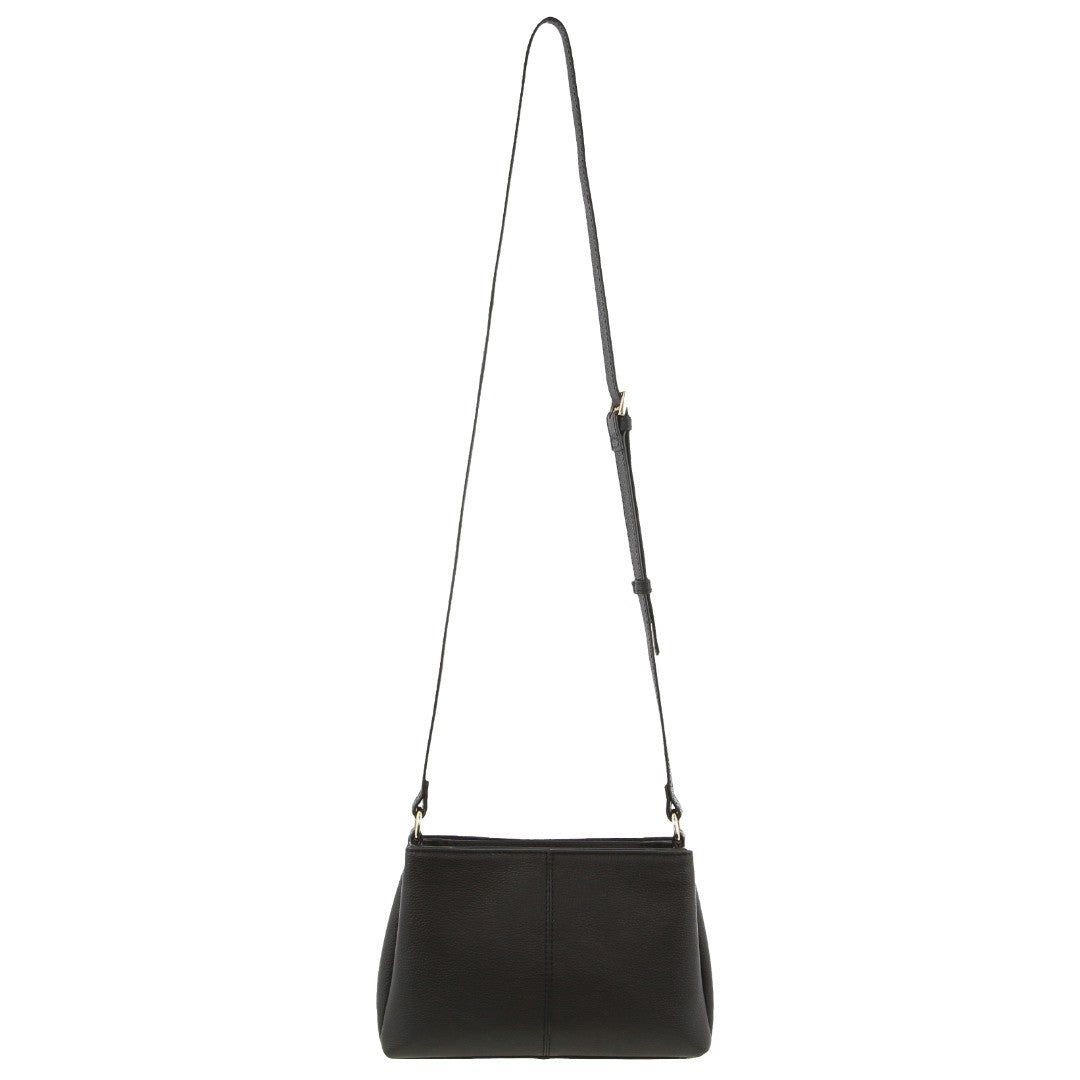 Pierre Cardin Leather Crossbody Bag Black | 937645-PIW