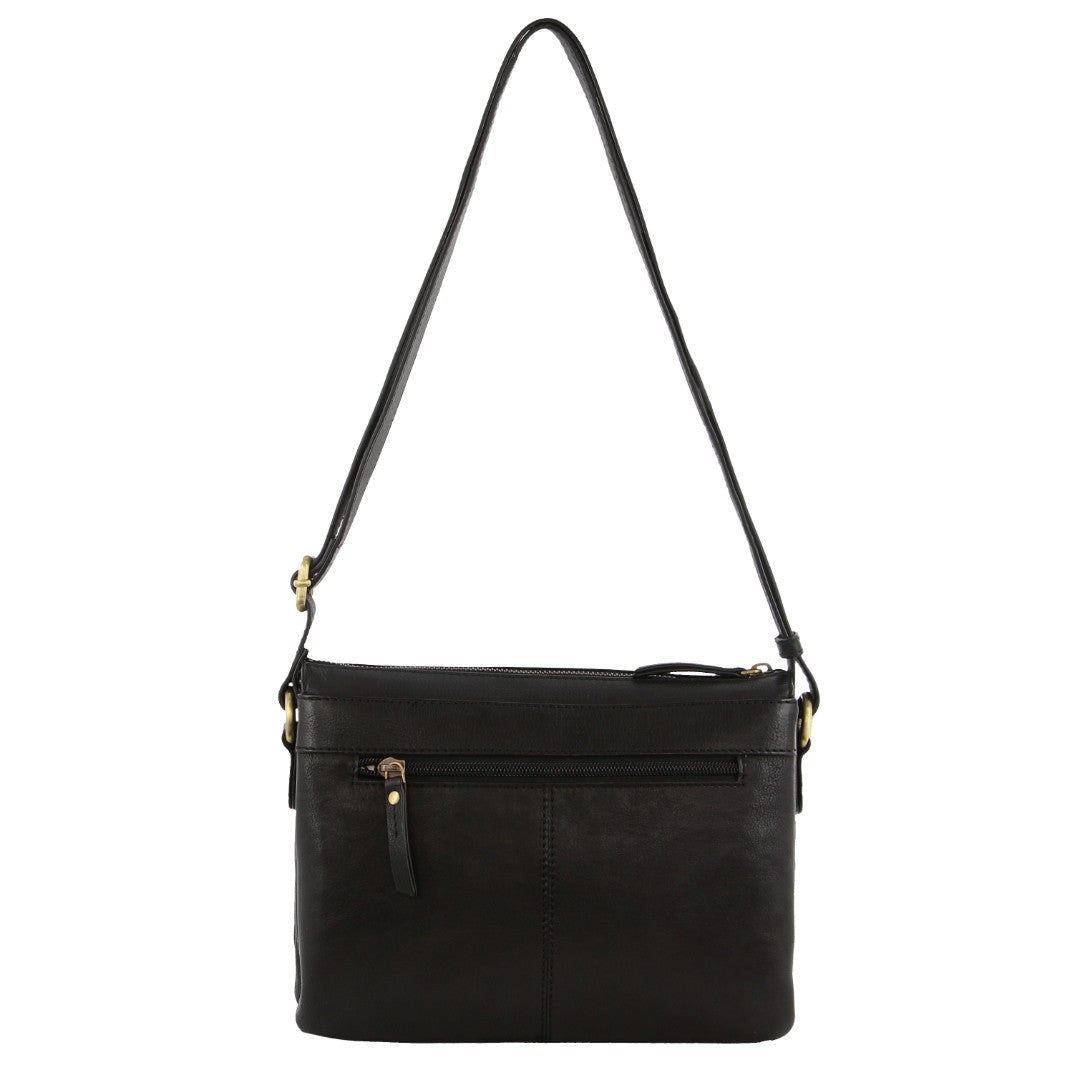 Pierre Cardin Leather Crossbody Bag Black | 940851-XVH