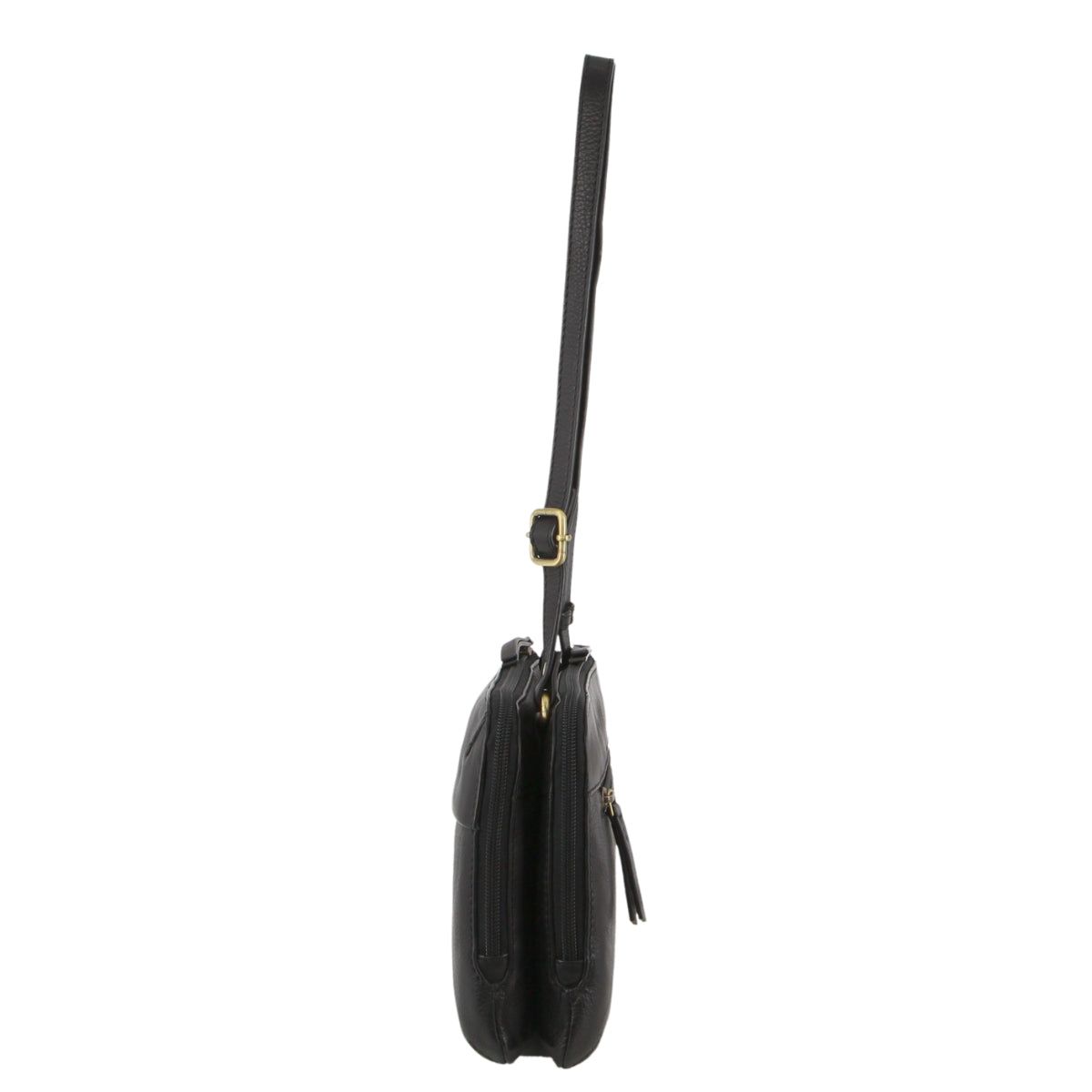 Pierre Cardin Leather Crossbody Bag Black | 196342-JOH