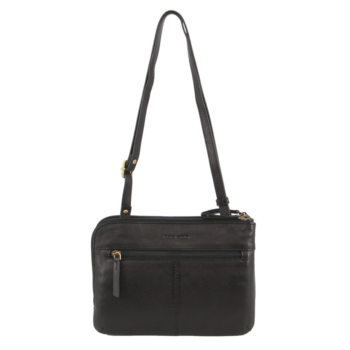 Pierre Cardin Leather Crossbody Bag Black | 196342-JOH