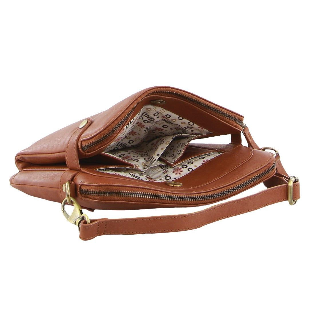 Pierre Cardin Leather Crossbody Bag Brown | 978543-CIF