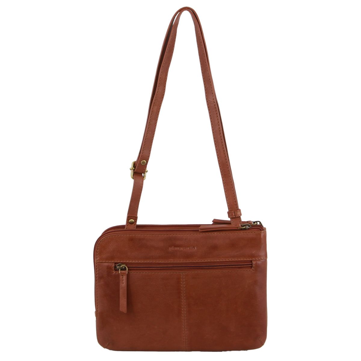 Pierre Cardin Leather Crossbody Bag Brown | 028651-TZW