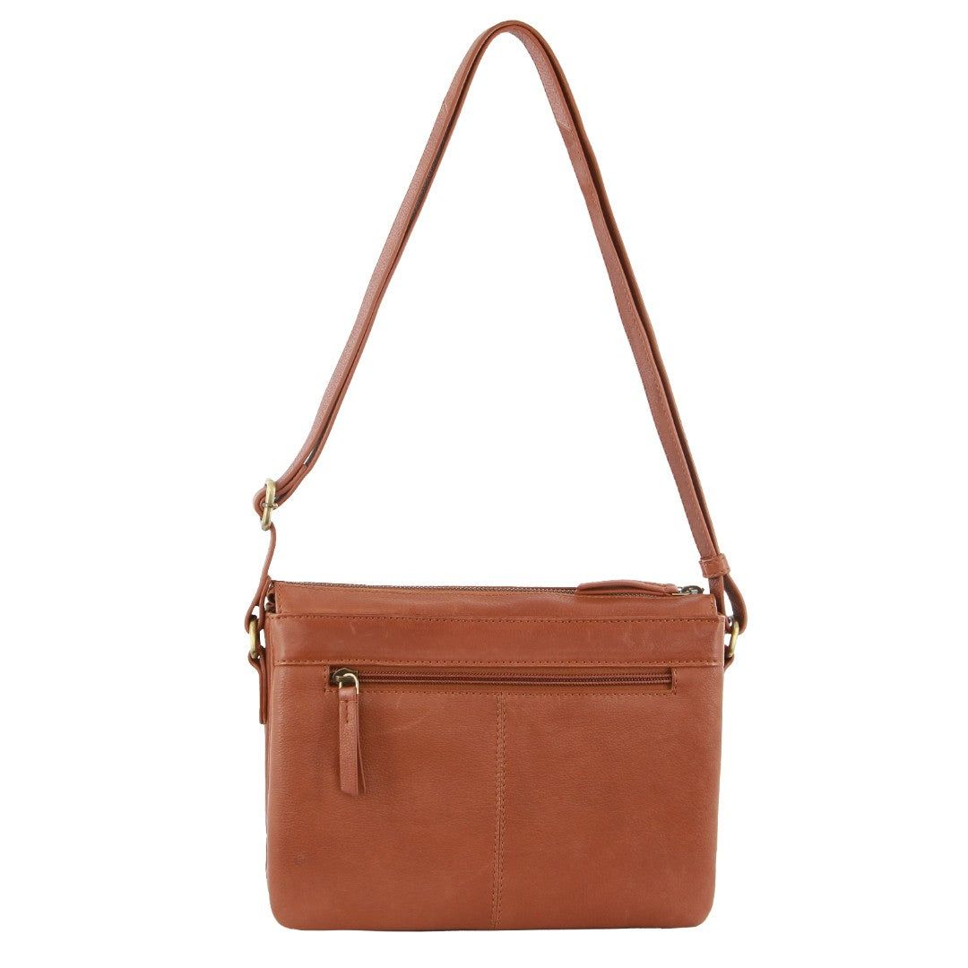 Pierre Cardin Leather Crossbody Bag Brown | 293481-SRW