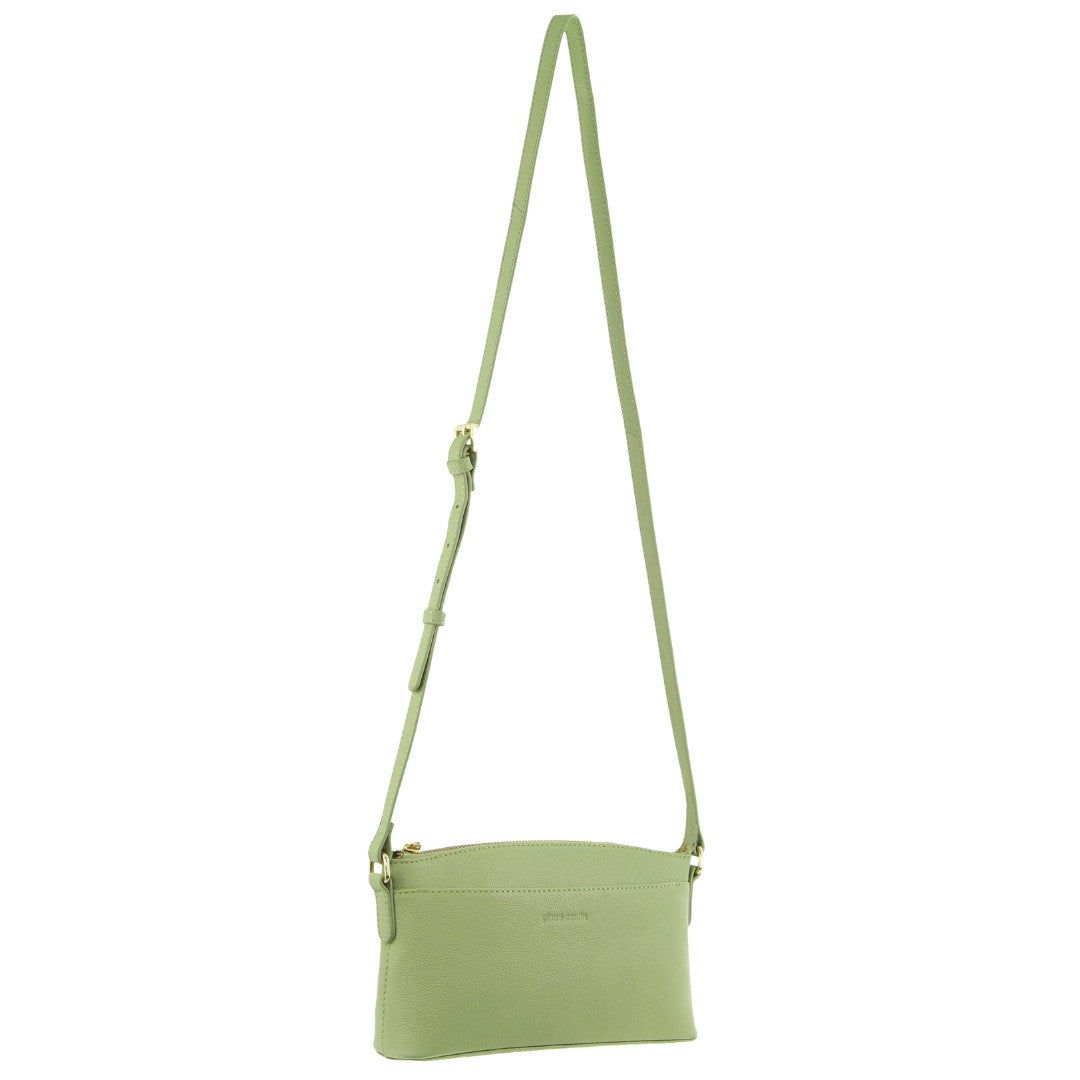 Pierre Cardin Leather Crossbody Bag Jade | 712586-JMA