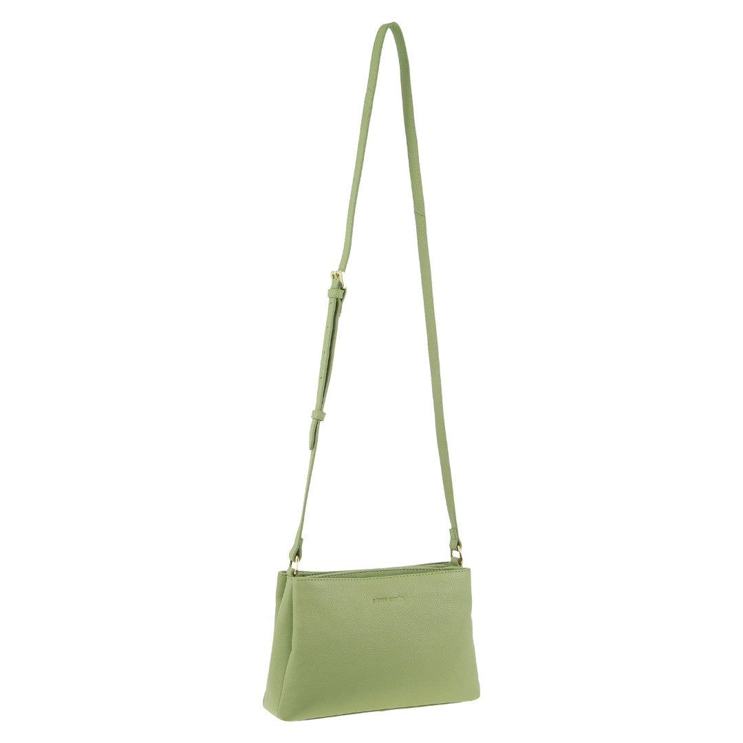 Pierre Cardin Leather Crossbody Bag Jade | 538096-AEI