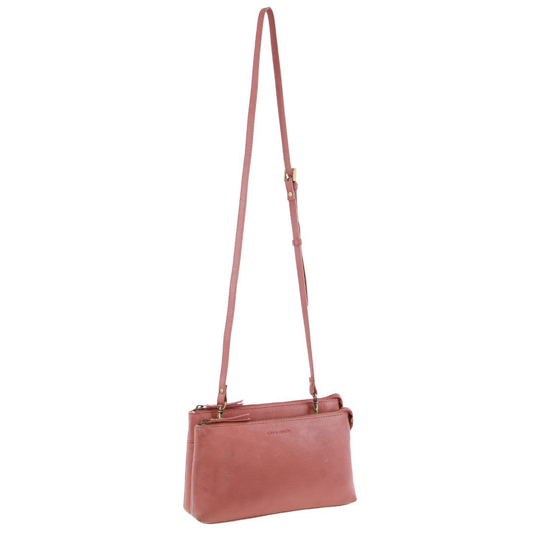 Pierre Cardin Leather Crossbody Bag Marsala | 236085-RWO