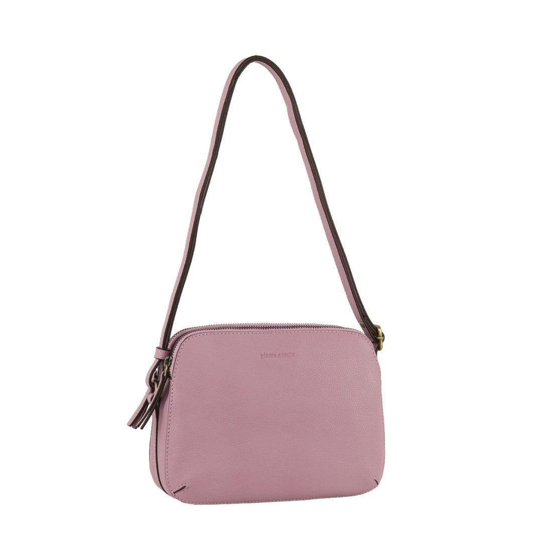 Pierre Cardin Leather Crossbody Bag Pink | 795342-LGE