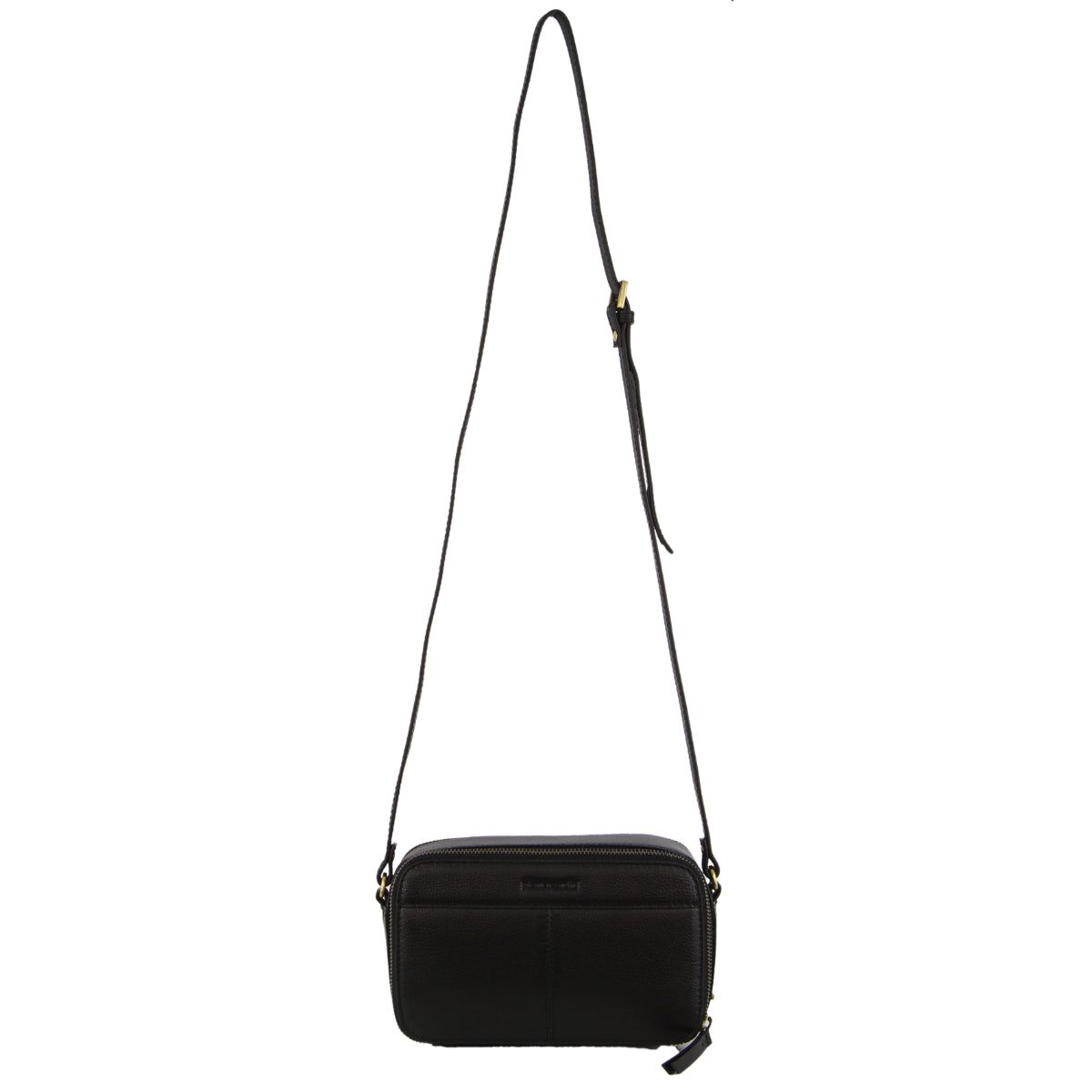 Pierre Cardin Leather Crossbody Camera Bag Black | 814956-QPA