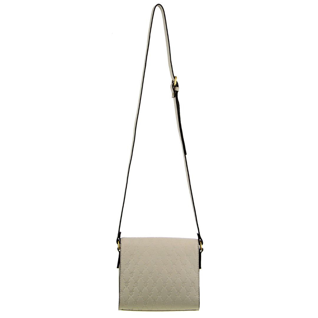 Pierre Cardin Leather Diamond Embossed Cross-Body Bag Beige | 736280-GRZ