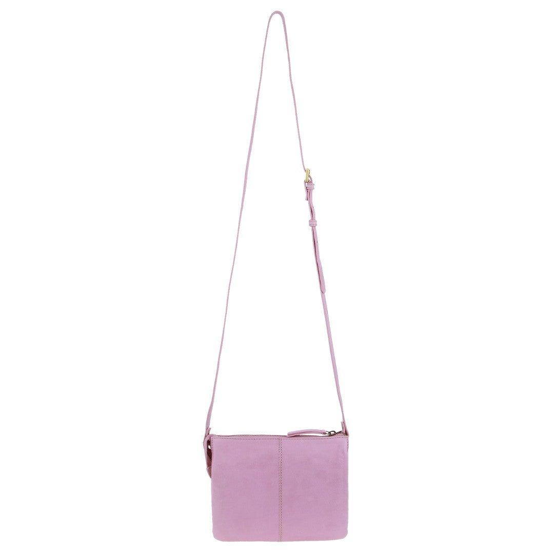 Pierre Cardin Leather Diamond Pattern Embossed Crossbody Bag Pink | 720943-FNU