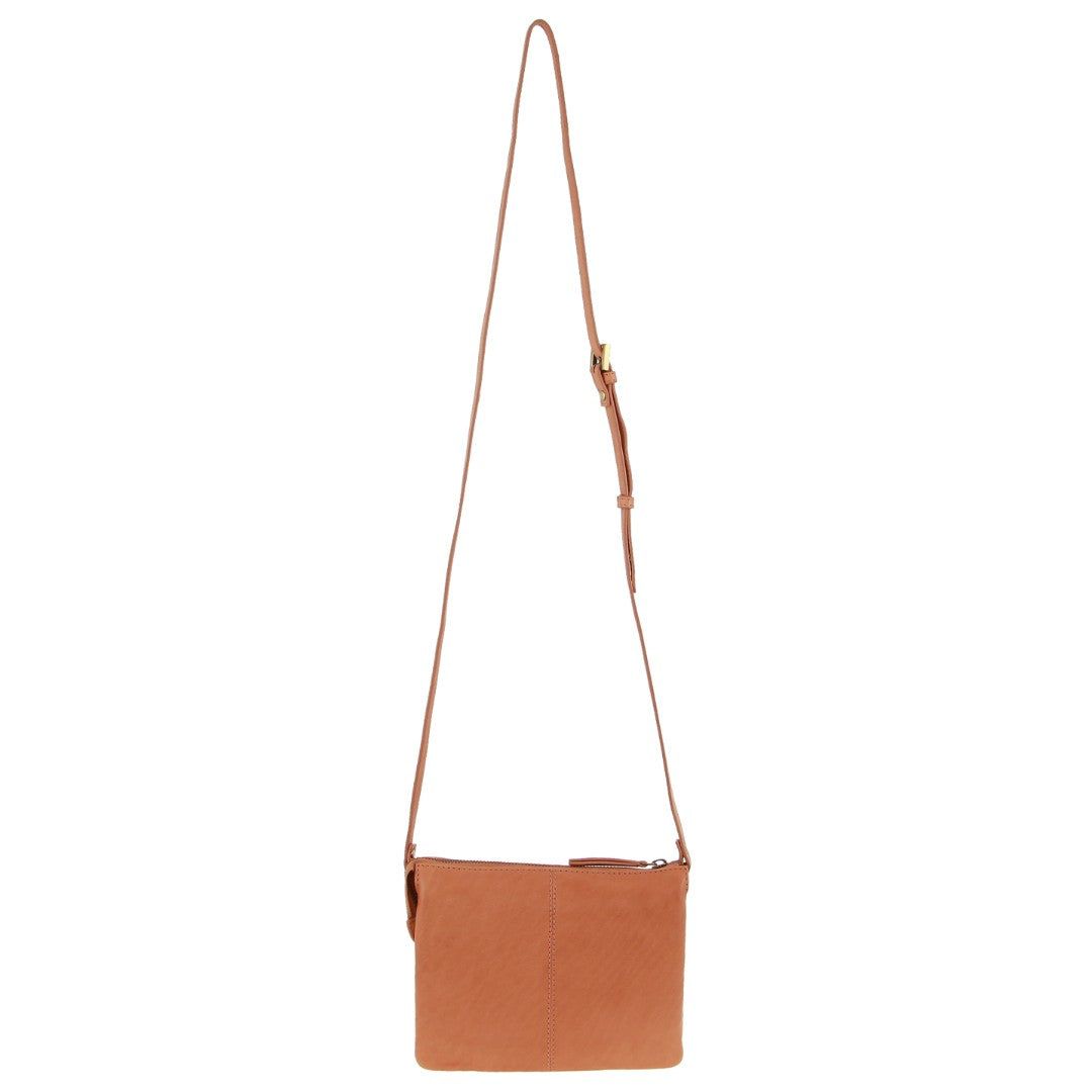 Pierre Cardin Leather Diamond Pattern Embossed Crossbody Bag Apricot | 124936-QBY