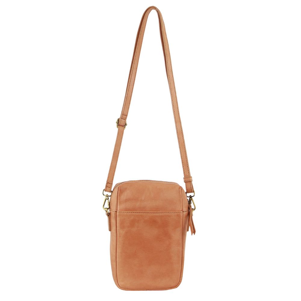 Pierre Cardin Leather Embossed Phone Crossbody Bag Apricot | 173495-RIZ