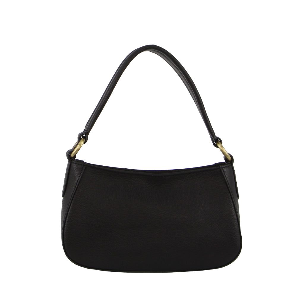 Pierre Cardin Leather Flap Over Bag Black | 176843-WFG