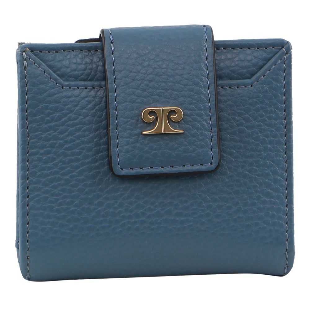 Pierre Cardin Leather Flip-over Bi-fold Wallet Blue | 753804-WDG