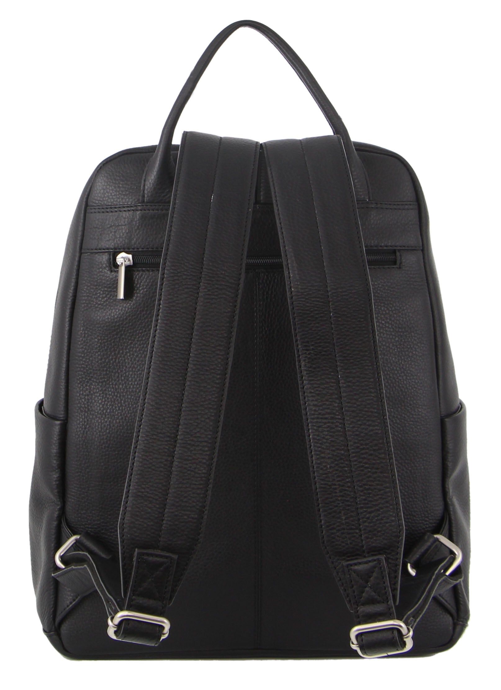 Pierre Cardin Leather Laptop Business Backpack Black | 623849-LWH