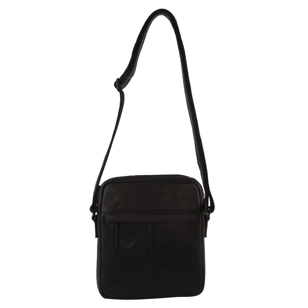 Pierre Cardin Leather Multi-Compartment Cross-Body Bag Black | 456701-SZK