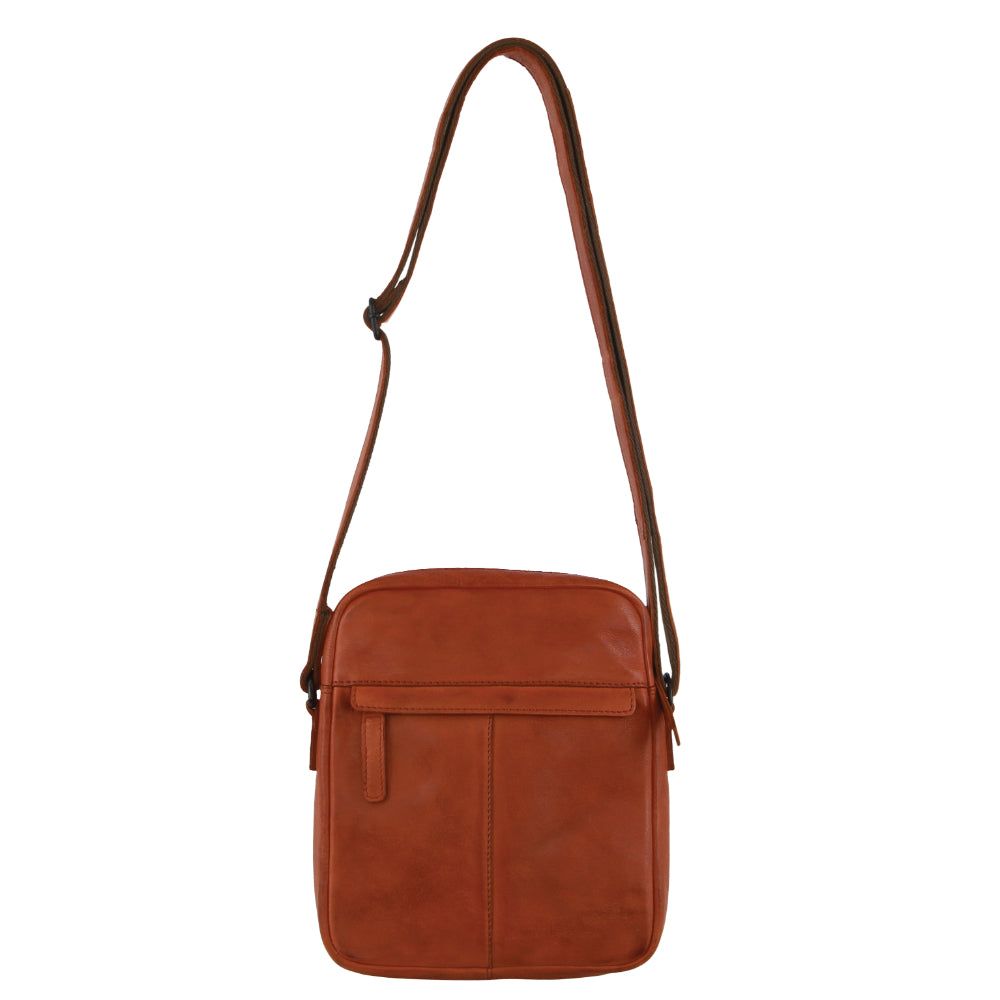 Pierre Cardin Leather Multi-Compartment Cross-Body Bag Brown | 572410-DXG