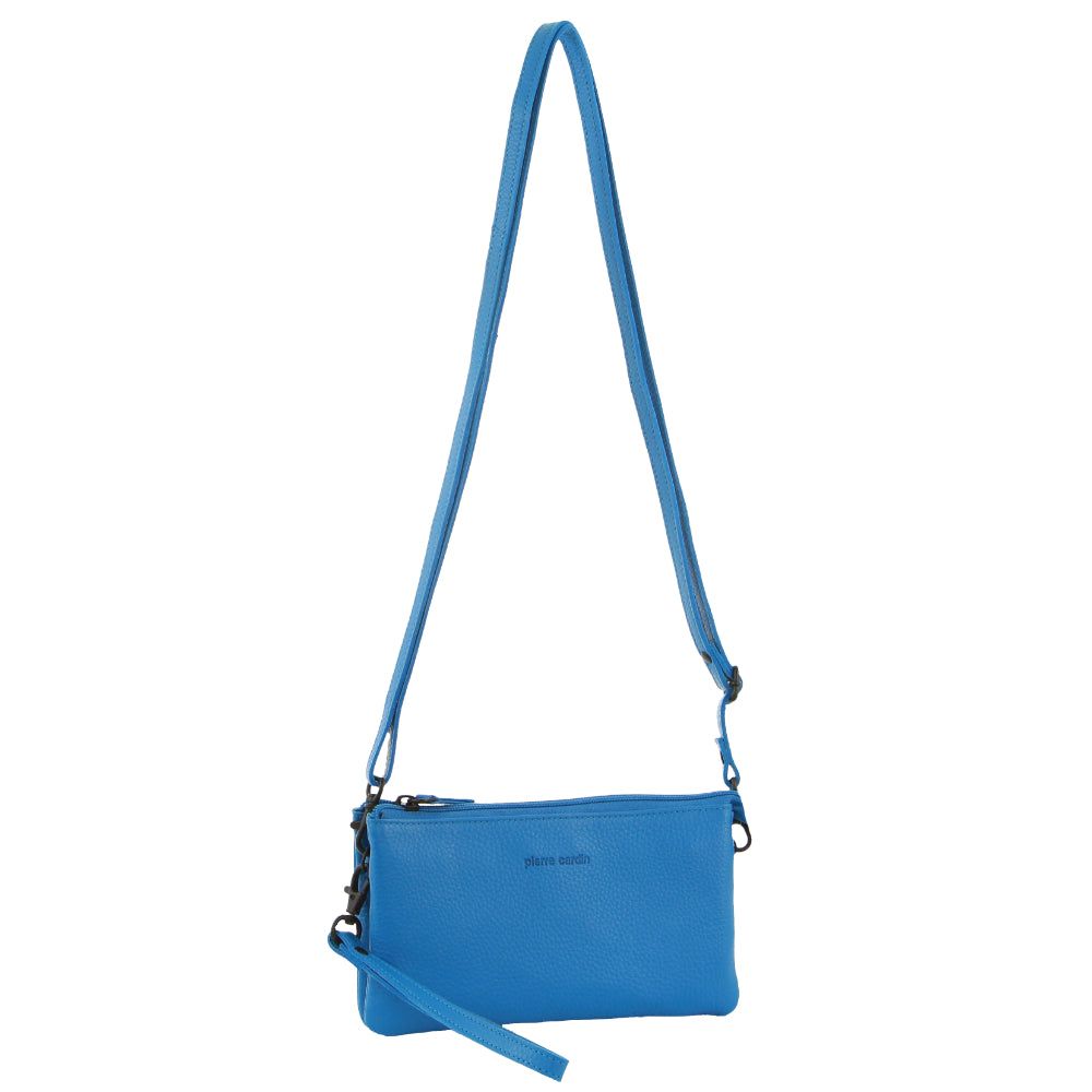 Pierre Cardin Leather Multiway Cross-Body Bag Light Turquoise | 723059-YBQ