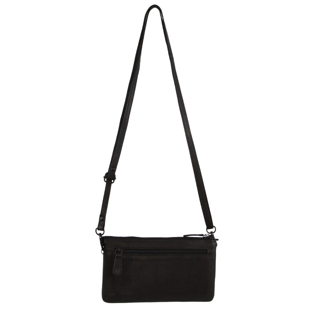 Pierre Cardin Leather Multiway Cross-Body Bag Black | 768049-XKU