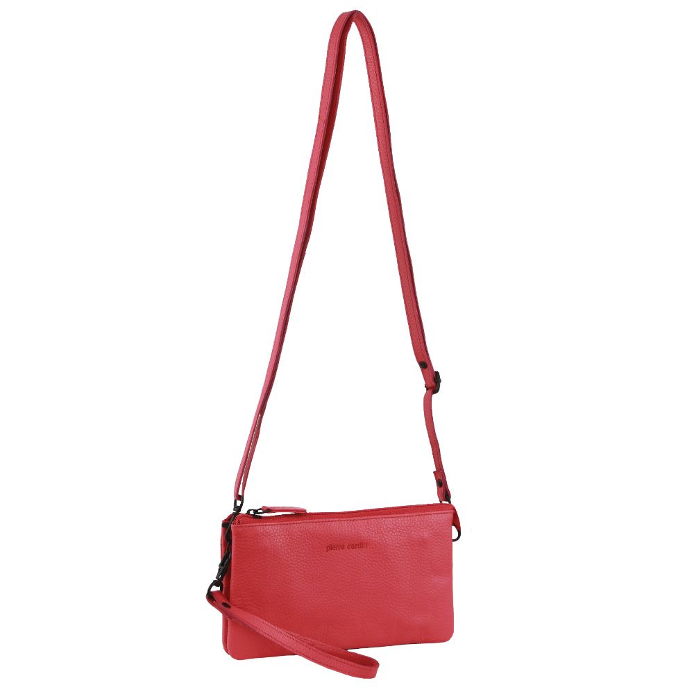 Pierre Cardin Leather Multiway Cross-Body Bag Pink | 861309-CPD