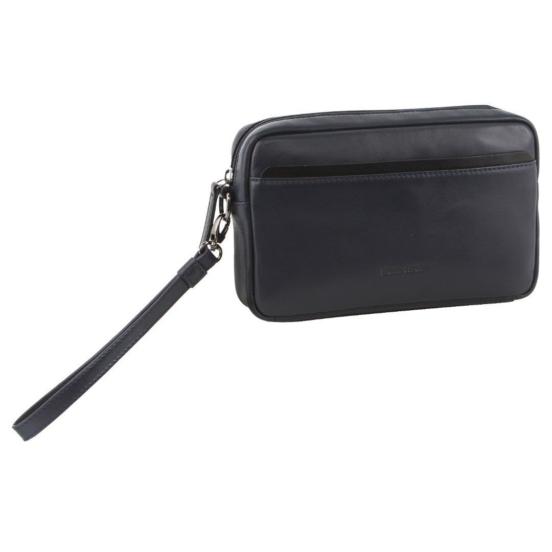 Pierre Cardin Leather Organier Bag Black | 691038-SDK