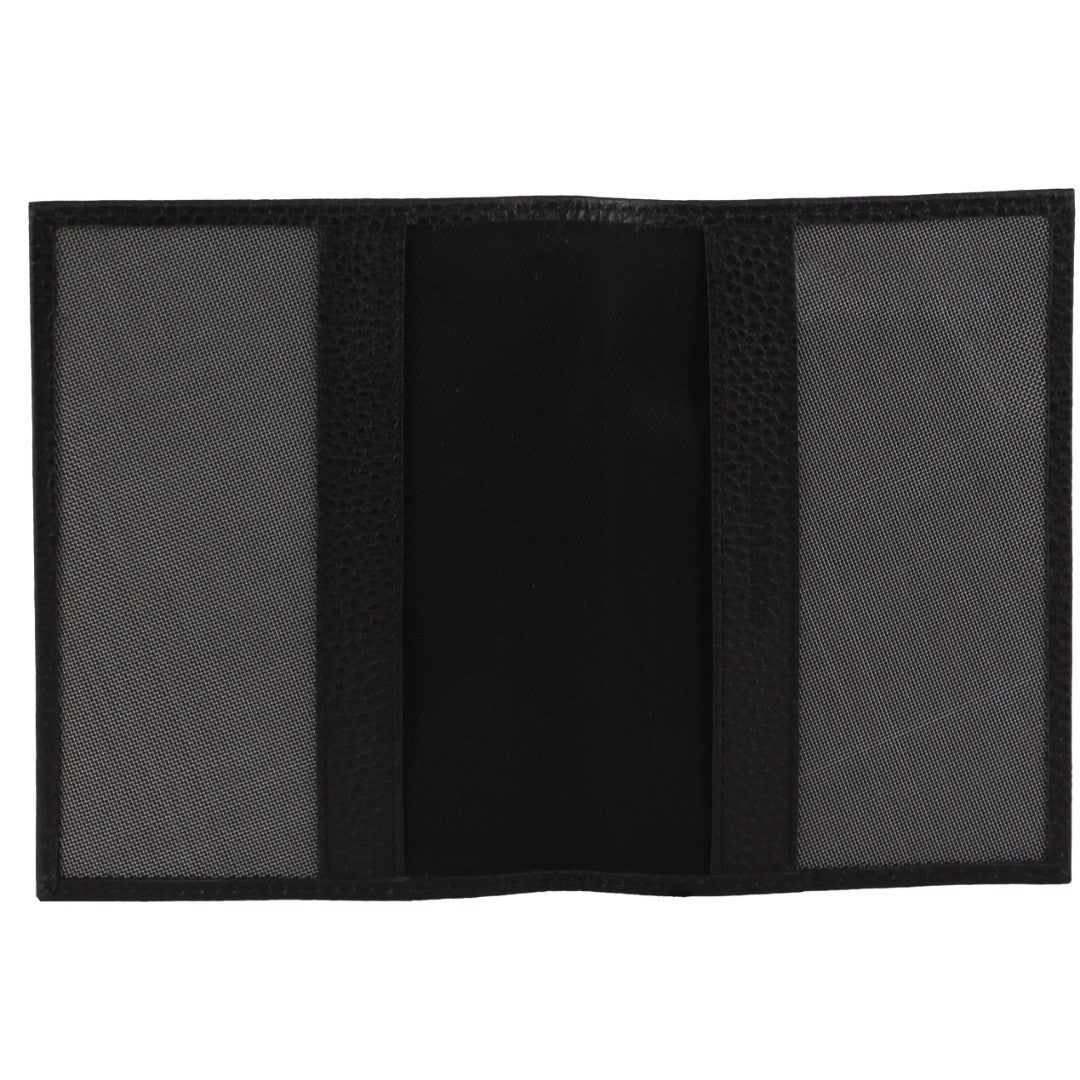 Pierre Cardin Leather Passport Wallet Cover Black | 736928-YJS