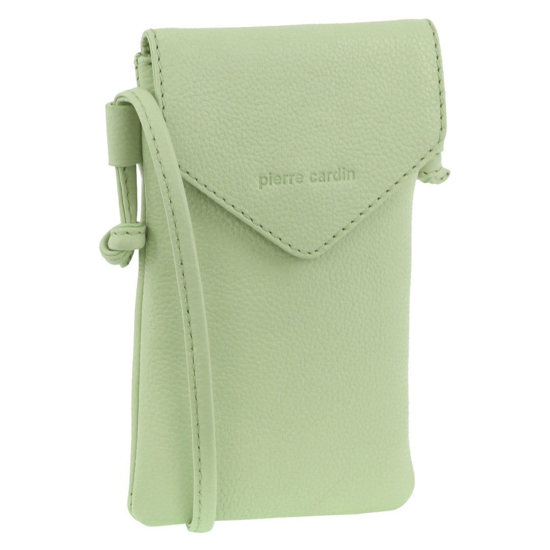 Pierre Cardin Leather Phone Bag Jade | 365248-AFQ