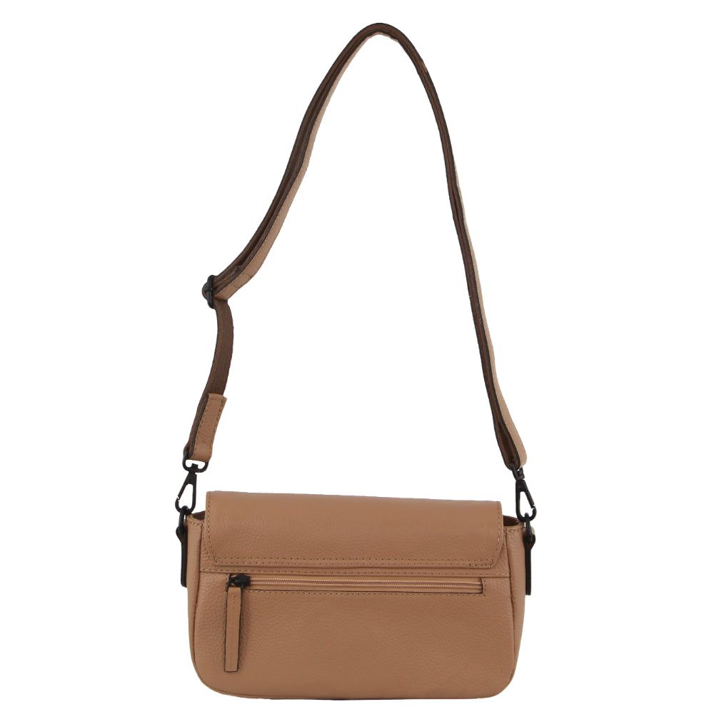 Pierre Cardin Leather Pleated Design Crossbody Bag Light Brown | 102986-SZR