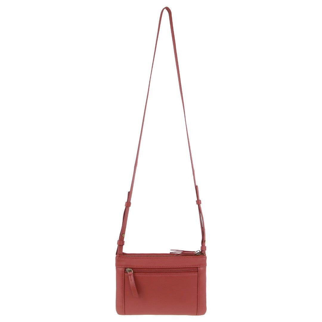 Pierre Cardin Leather Pleated Design Crossbody Bag Marsala | 259847-DZT