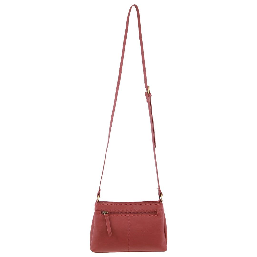 Pierre Cardin Leather Pleated Design Crossbody Bag Marsala | 310248-TXV