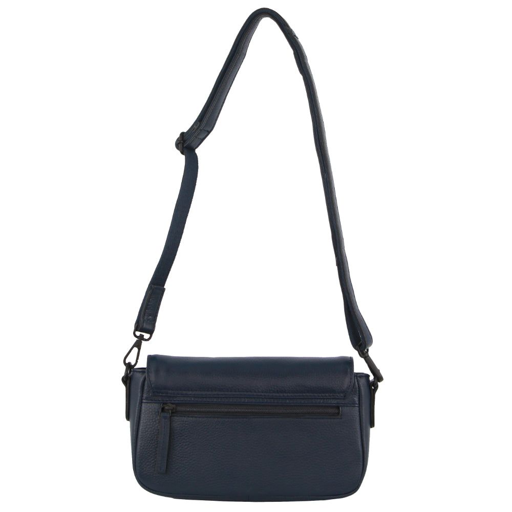 Pierre Cardin Leather Pleated Design Crossbody Bag Navy | 506837-RQC