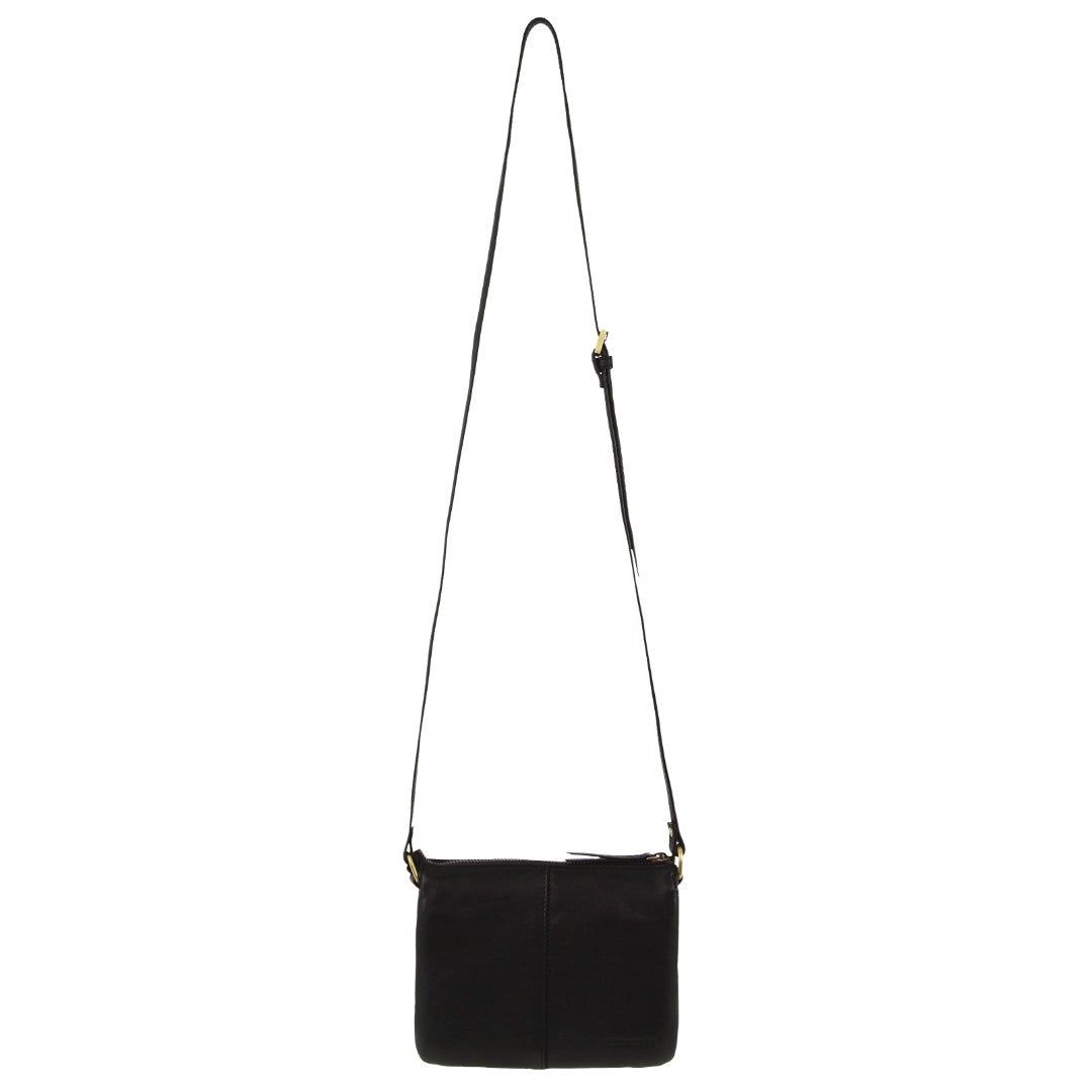 Pierre Cardin Leather Sleek Crossbody Bag Black | 920745-SAC