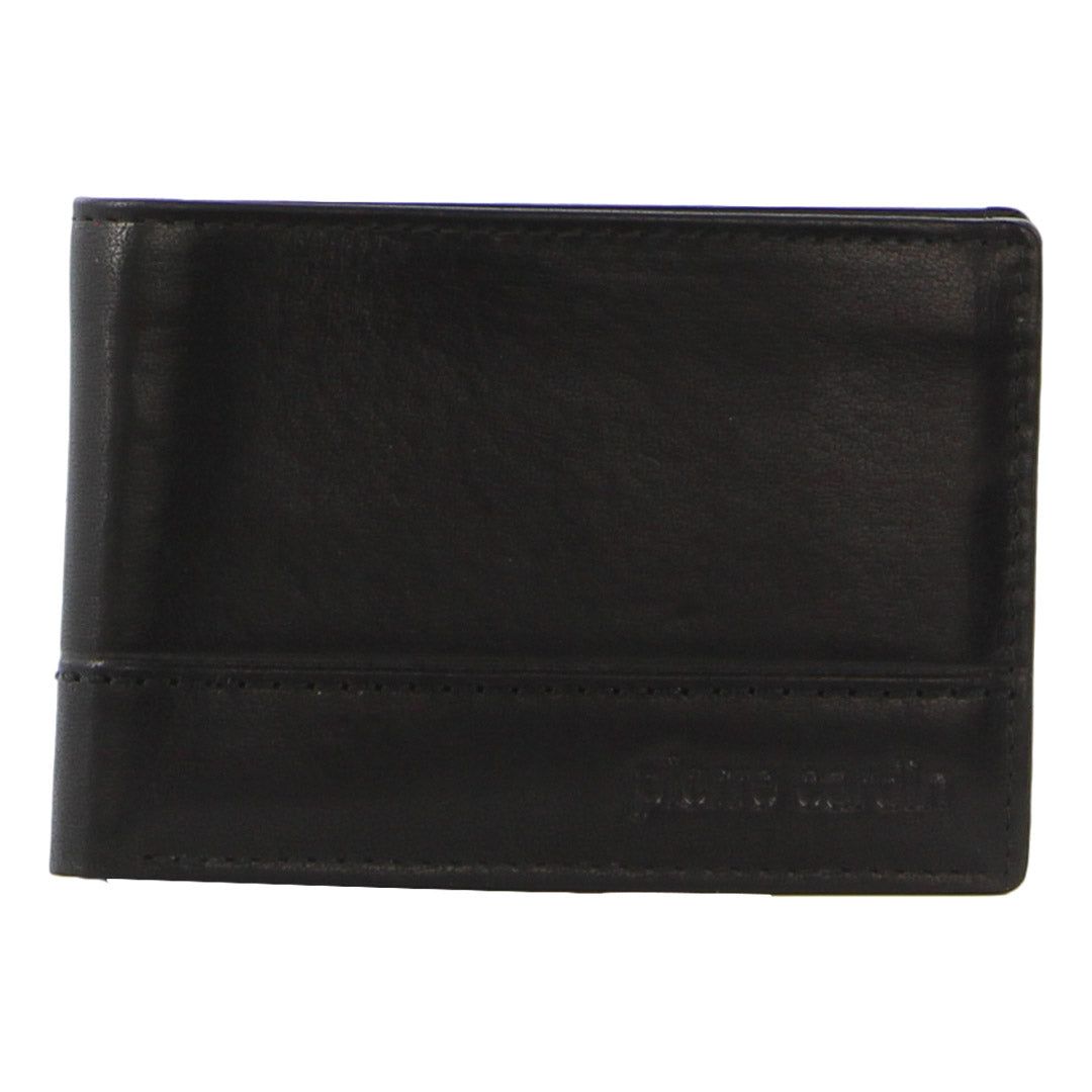 Pierre Cardin Leather Slimline Bi-Fold Wallet Black | 256043-QHA