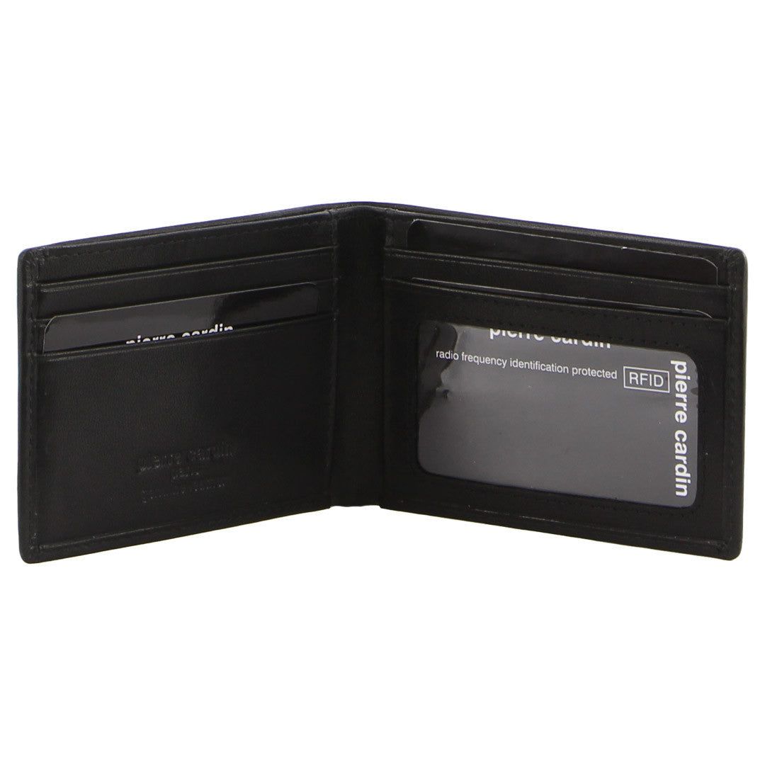 Pierre Cardin Leather Slimline Bi-Fold Wallet Black | 687351-QFI