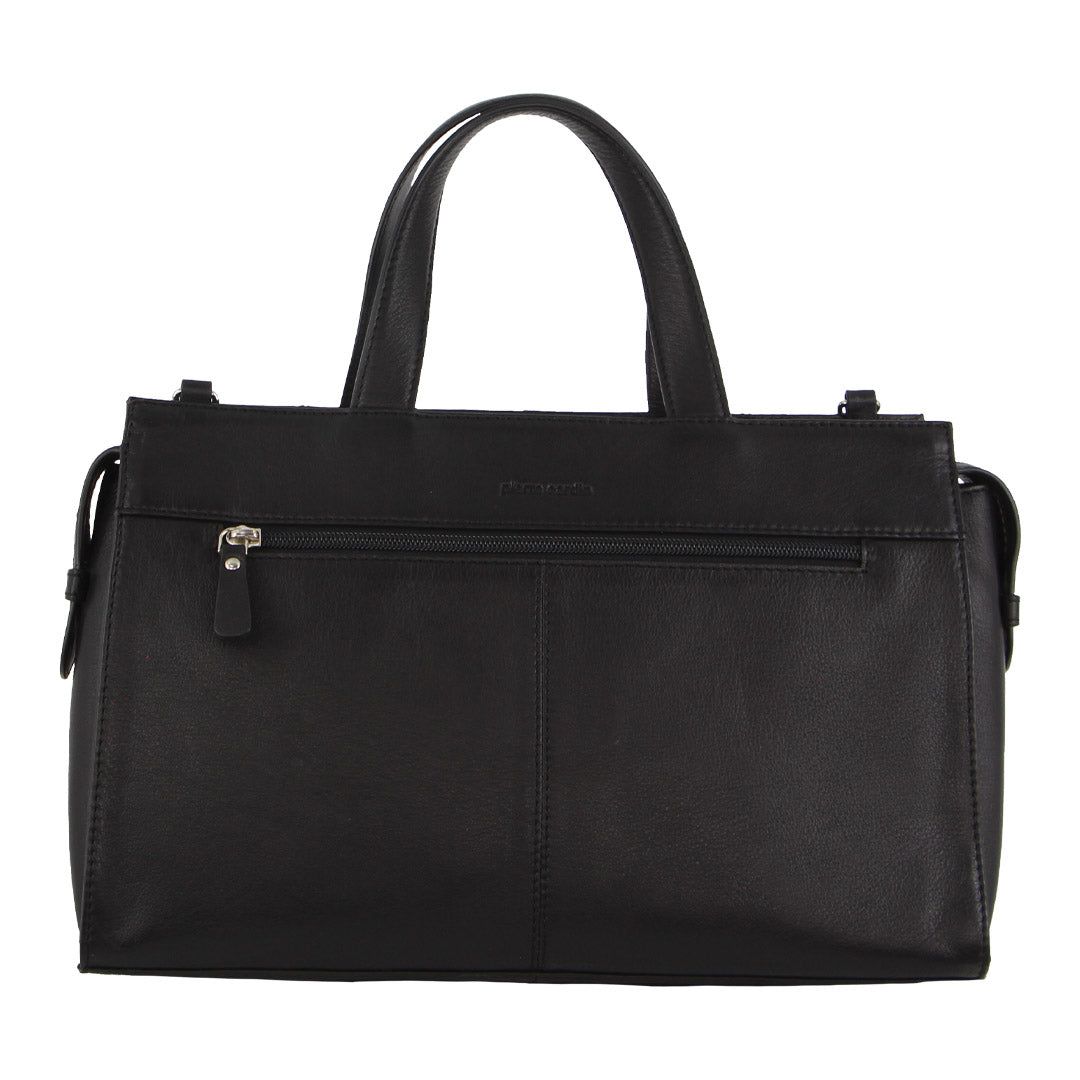 Pierre Cardin Leather Stitch-design Tote Bag Black | 310967-QRP