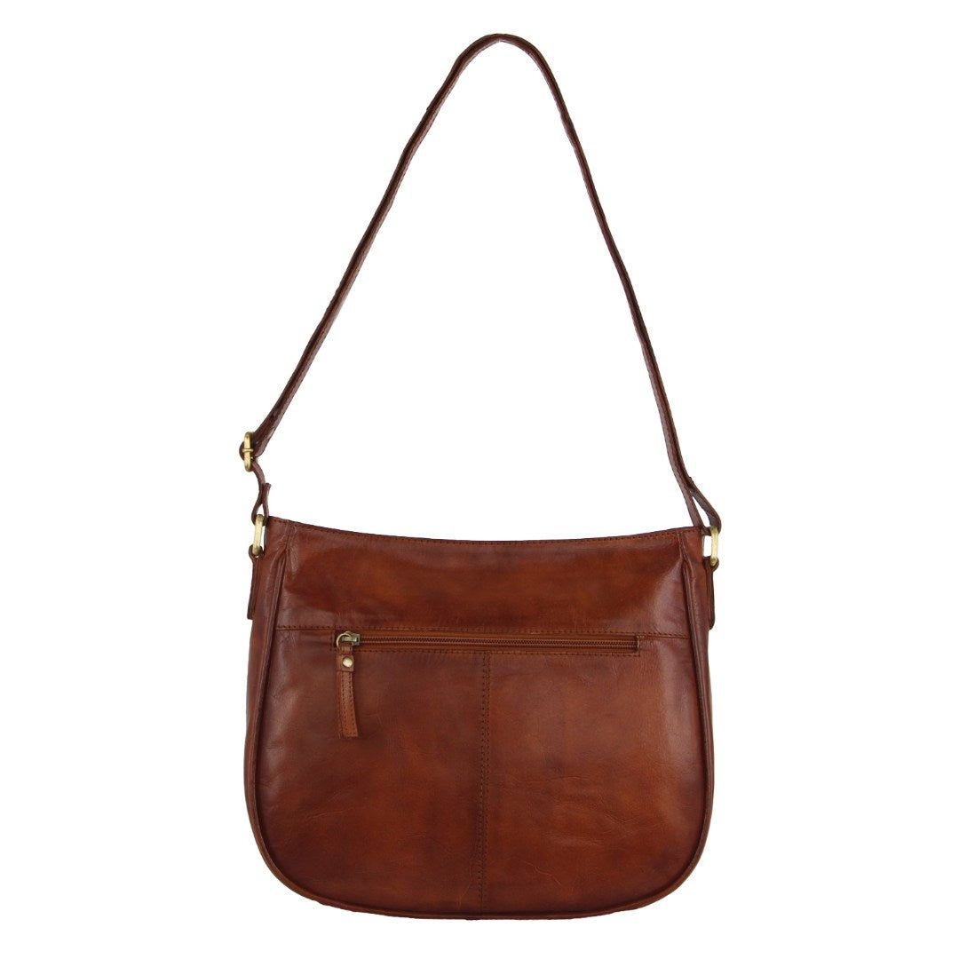 Pierre Cardin Leather Stud Detail Cross-body Bag Brown | 281673-HUN