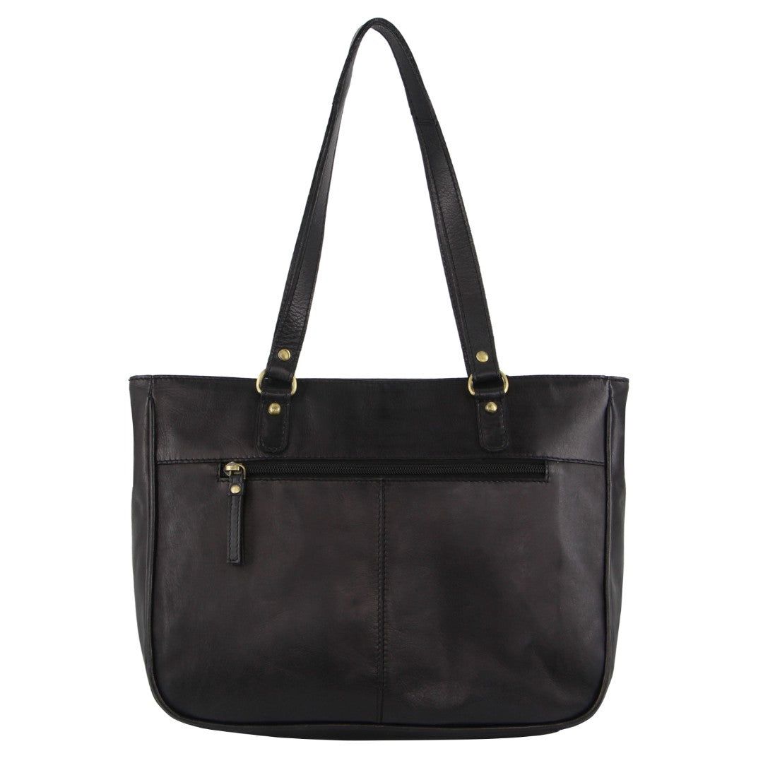 Pierre Cardin Leather Stud Detail Tote Bag Black | 068547-ZED