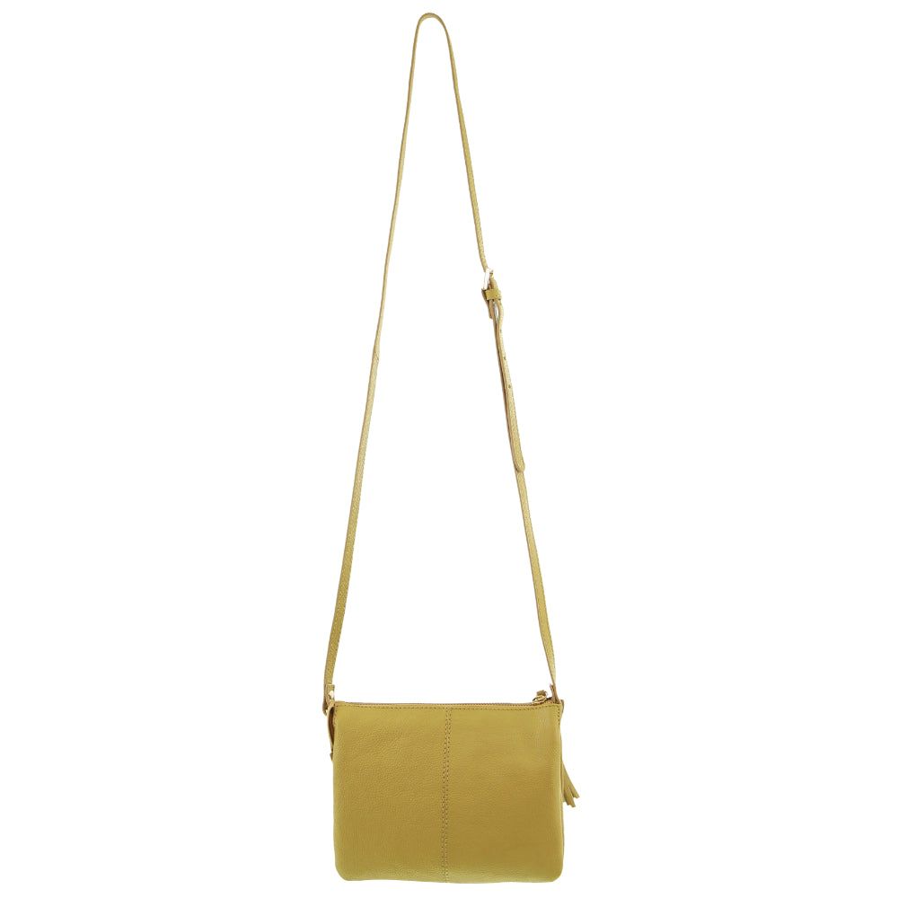 Pierre Cardin Leather Tassel Crossbody Bag Yellow | 875914-VQB