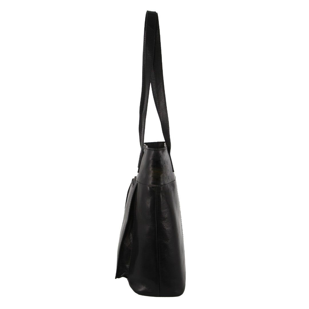 Pierre Cardin Leather Tote Bag Black | 136795-OEP